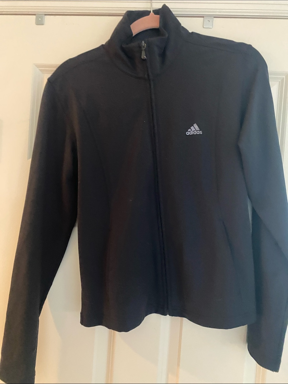 adidas Women's Black Full-Zip Jacket activewear, medium